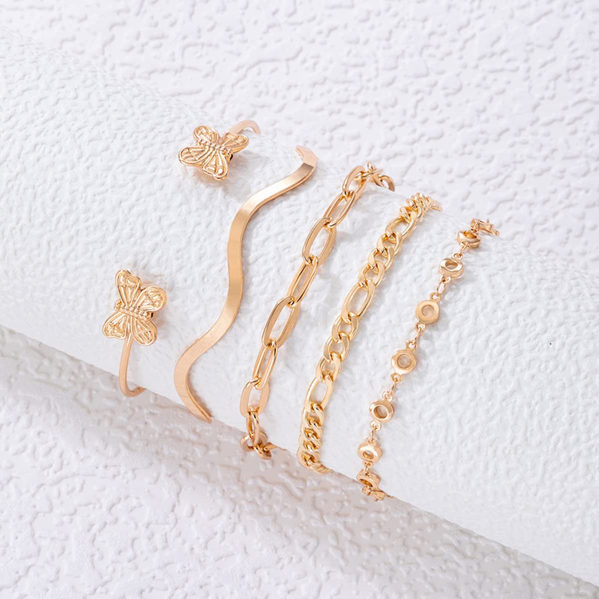 Gold-Plated Stackable Bracelet Set (CT-BNGB-49165)